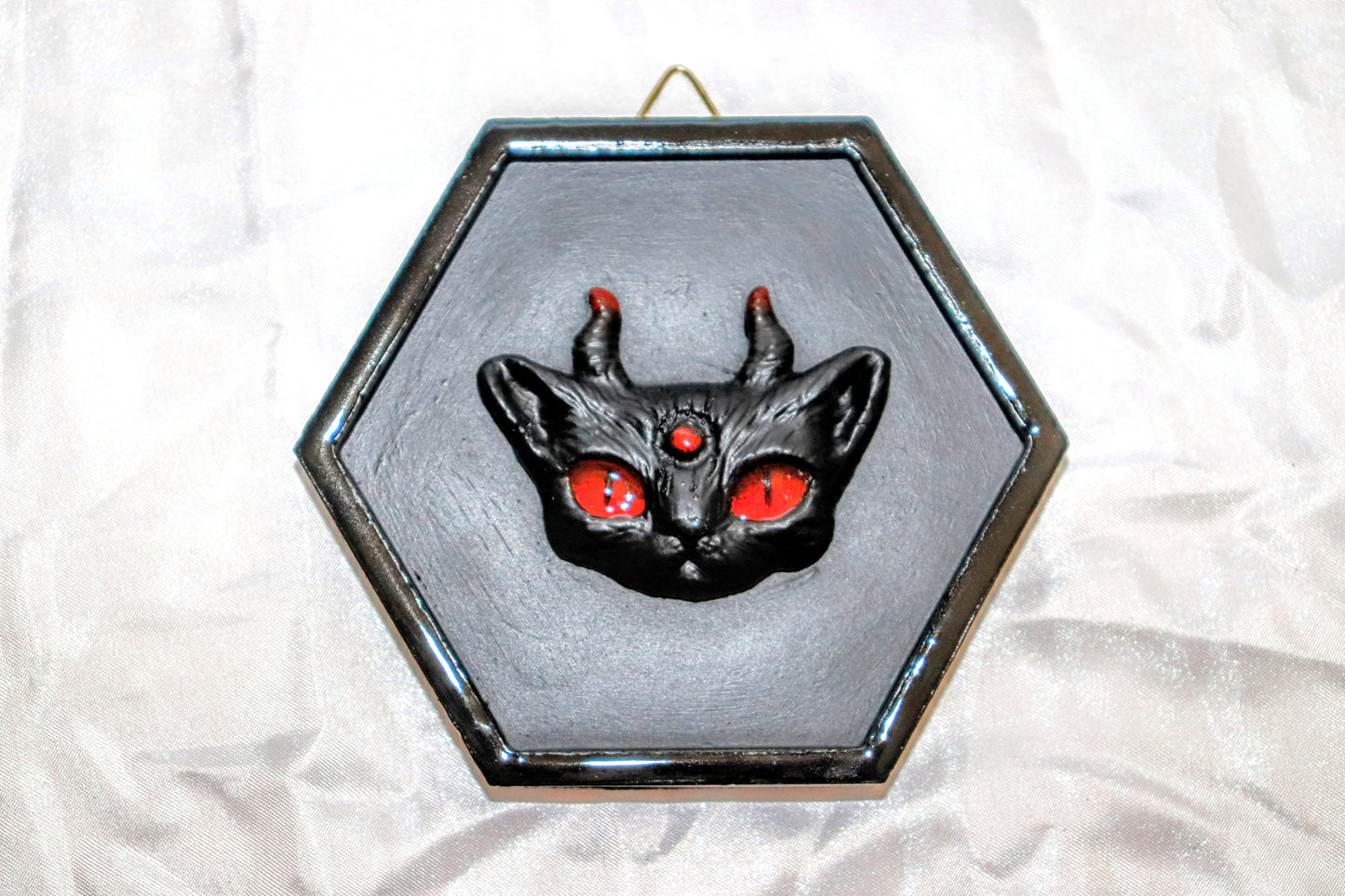 Katze / Wanddeko - "Nachtpfote"