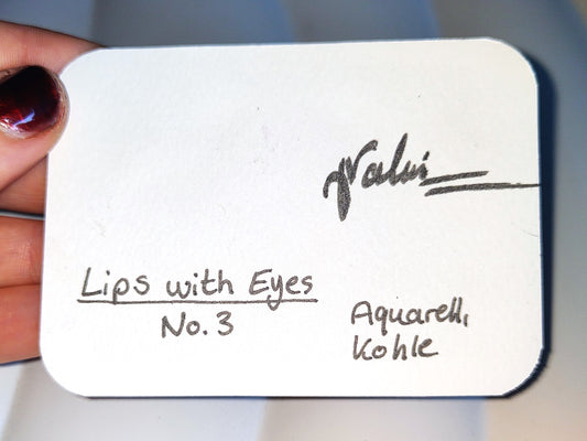 Original ACEO - No. 3 Lips with Eyes