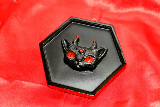 Katze / Wanddeko - "Nachtpfote"