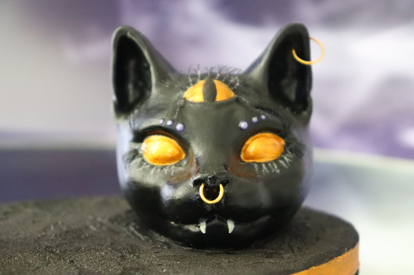 Räucherstäbchenhalter "Freya's Cat" - Handgemachtes Unikat