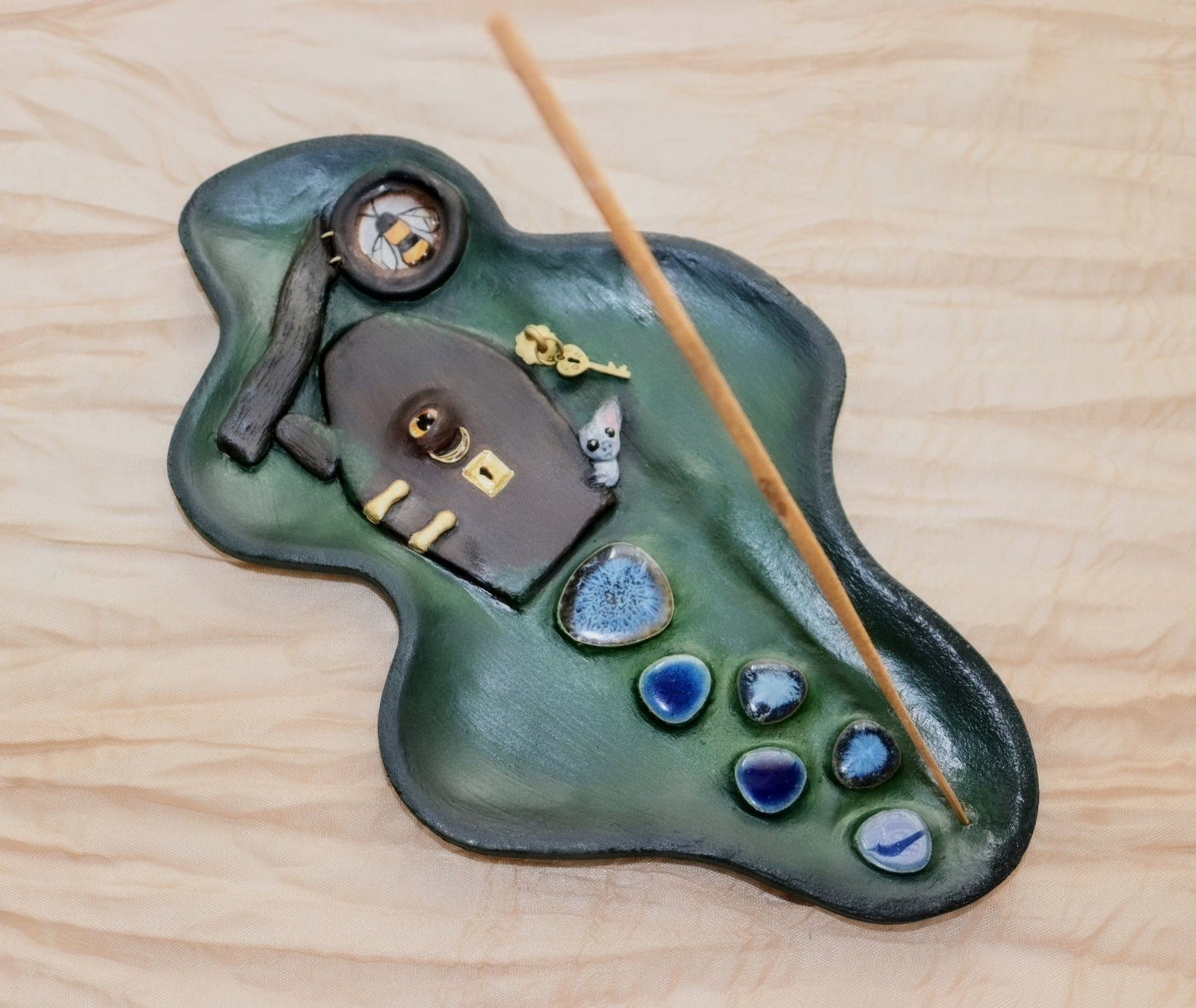 Räucherstäbchenhalter / Schale - "Dufthügel"