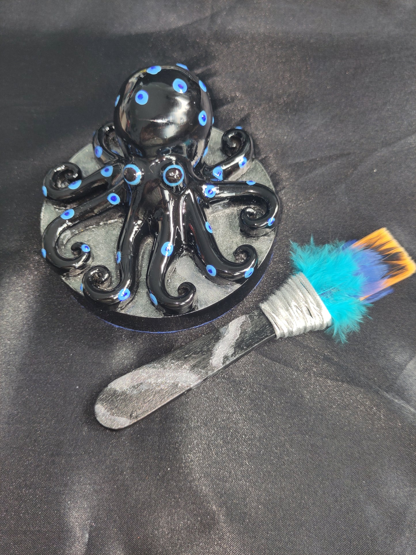 Räucherstäbchenhalter Oktopus / Tintenfisch, Figur - "Azuro"